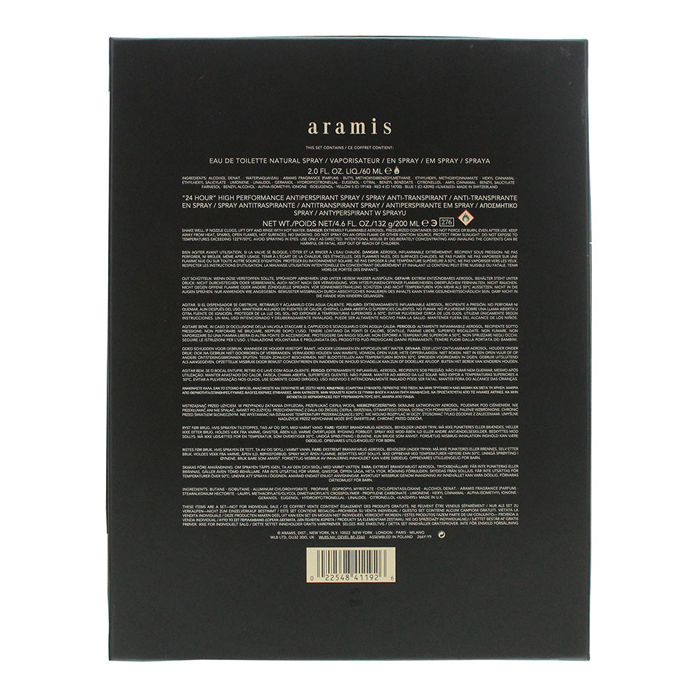 Aramis 2 Piece Gift Set: Eau De Toilette 60ml -  Anti-Perspirant 200ml
