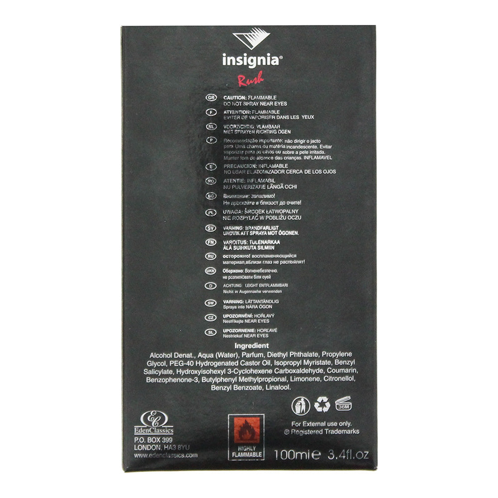 Insignia Rush Eau De Toilette 100ml