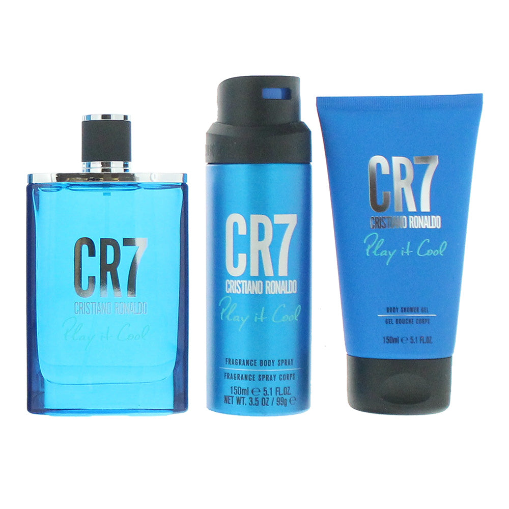 Cristiano Ronaldo Cr7 Play It Cool 3 Pcs: Eau de Toilette 100ml+Shower Gel 150ml - Product