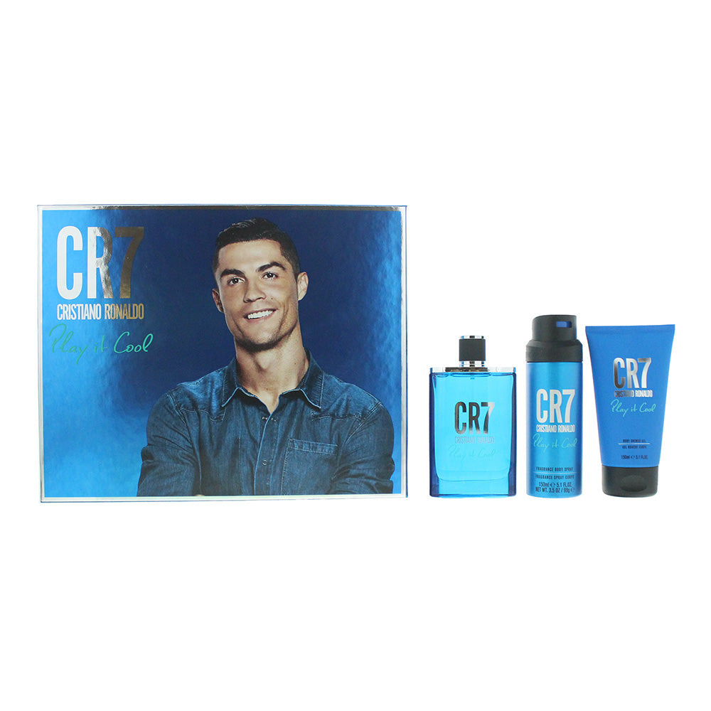 Cristiano Ronaldo Cr7 Play It Cool 3 Pcs: Eau de Toilette 100ml+Shower Gel 150ml