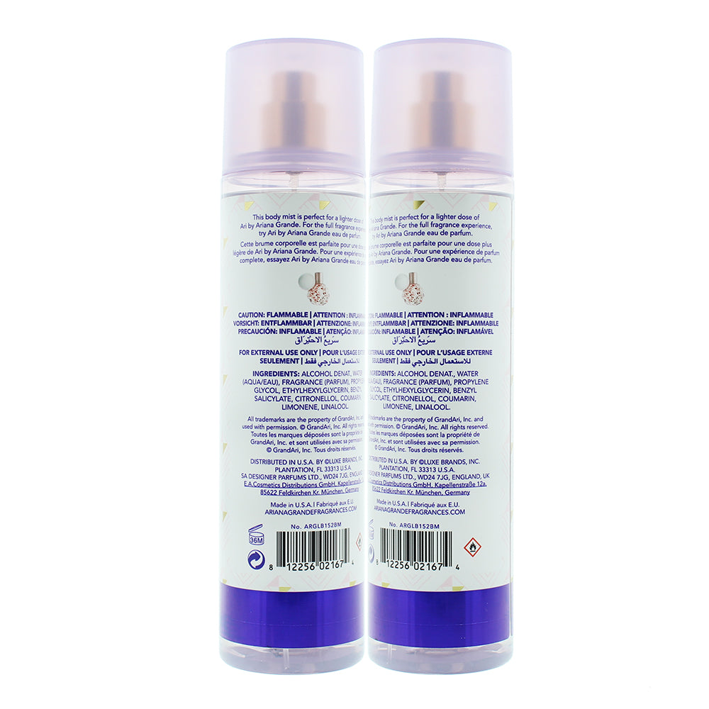 Ariana Grande Ari Body Mist 236ml - Ingredients