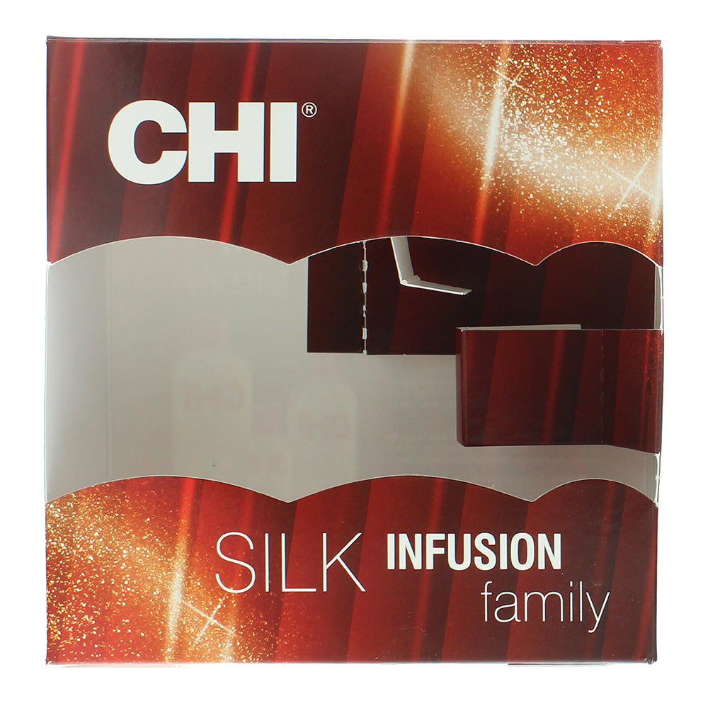 CHI Silk Infusion 3 Piece Gift Set: Leave-In Treatment 355ml - Leave-In Treatment 177ml - Leave-In Treatment 59ml - Box