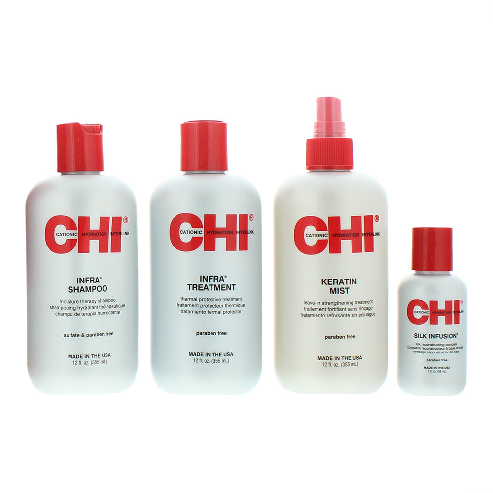 CHI Home Stylist Kit 4 Piece Gift Set: Infra Shampoo 355ml - Infra Treatment 355 - Product