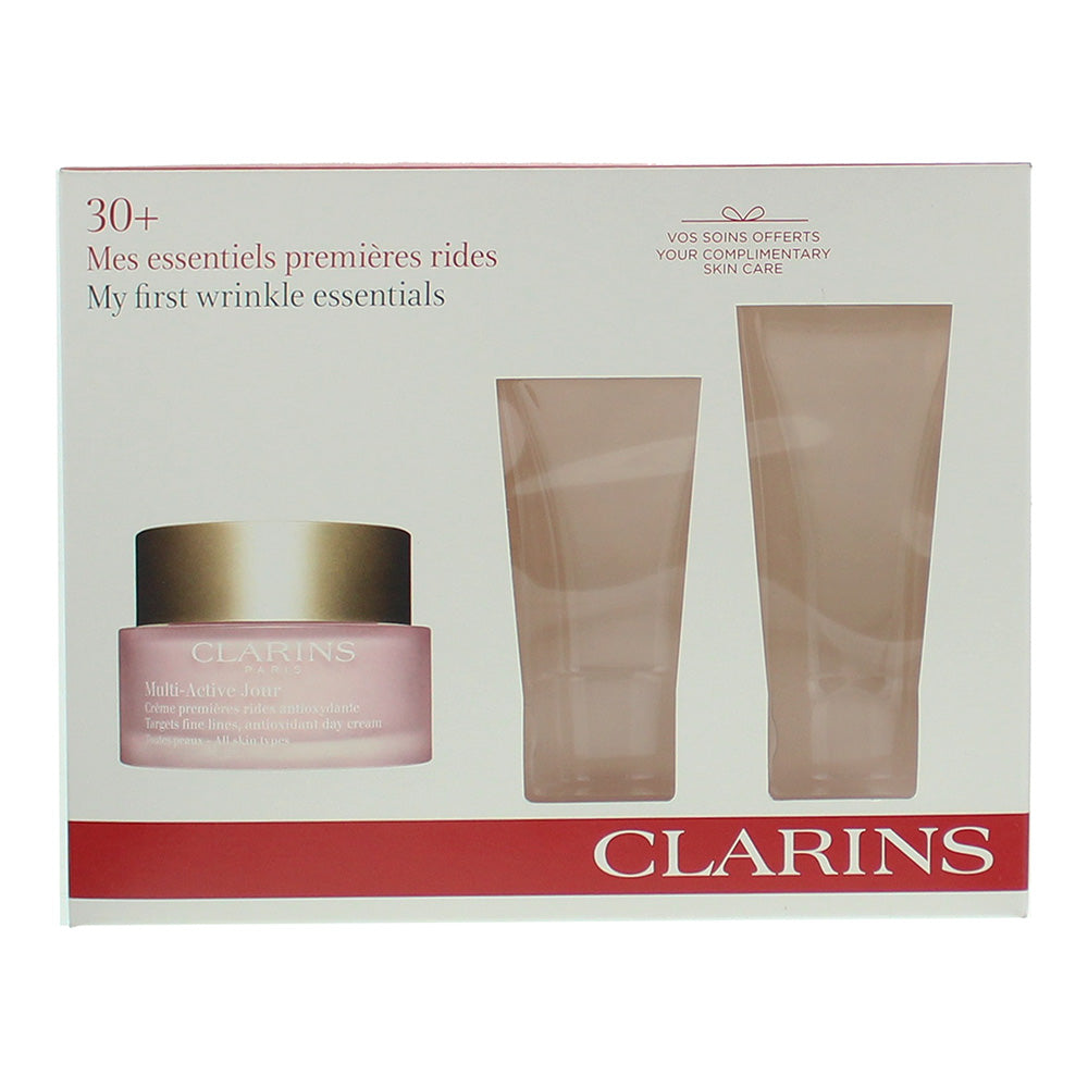 Clarins 3 Piece Gift Set: Multi-Active Jour Day Cream 50ml - Multi-Active Nuit N - Box