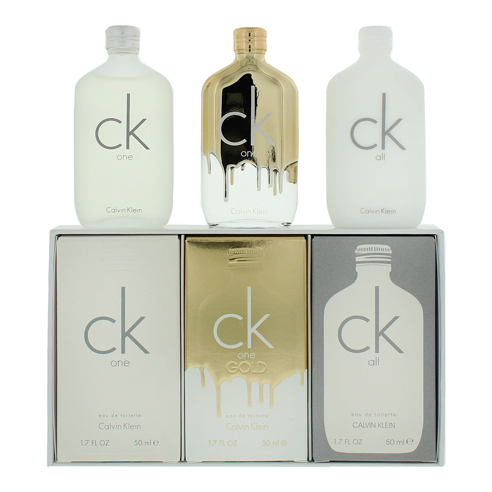 Calvin Klein CK One Gift Set 3 Pcs - Eau De toilette 50ml+Calvin Klein CK All Eau De toilette 50ml+Calvin Klein CK One Gold Eau De toilette 50ml