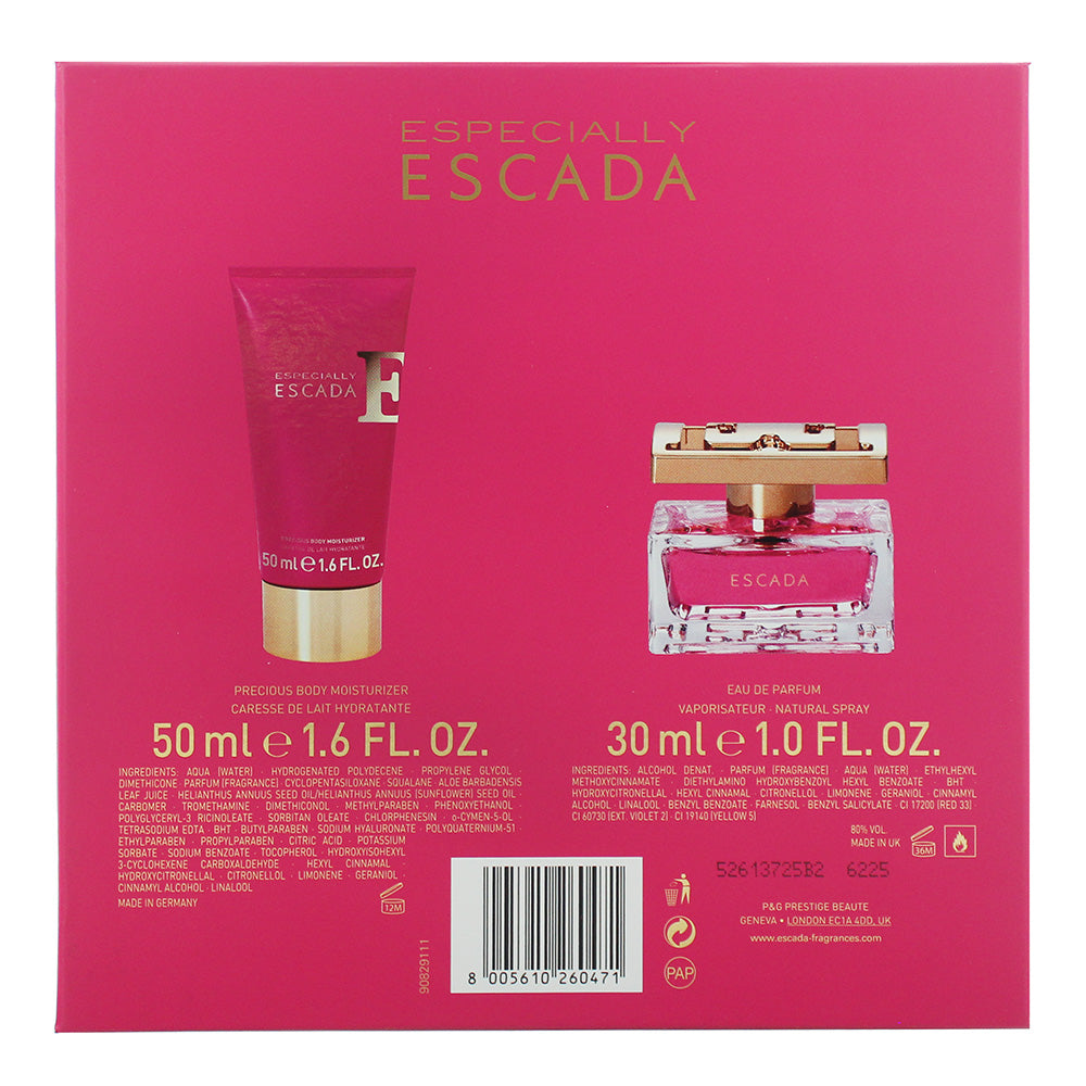 Escada Especially Eau De Parfum 2 Piece Gift Set: Eau De Parfum 30ml - Body Lotion 50ml