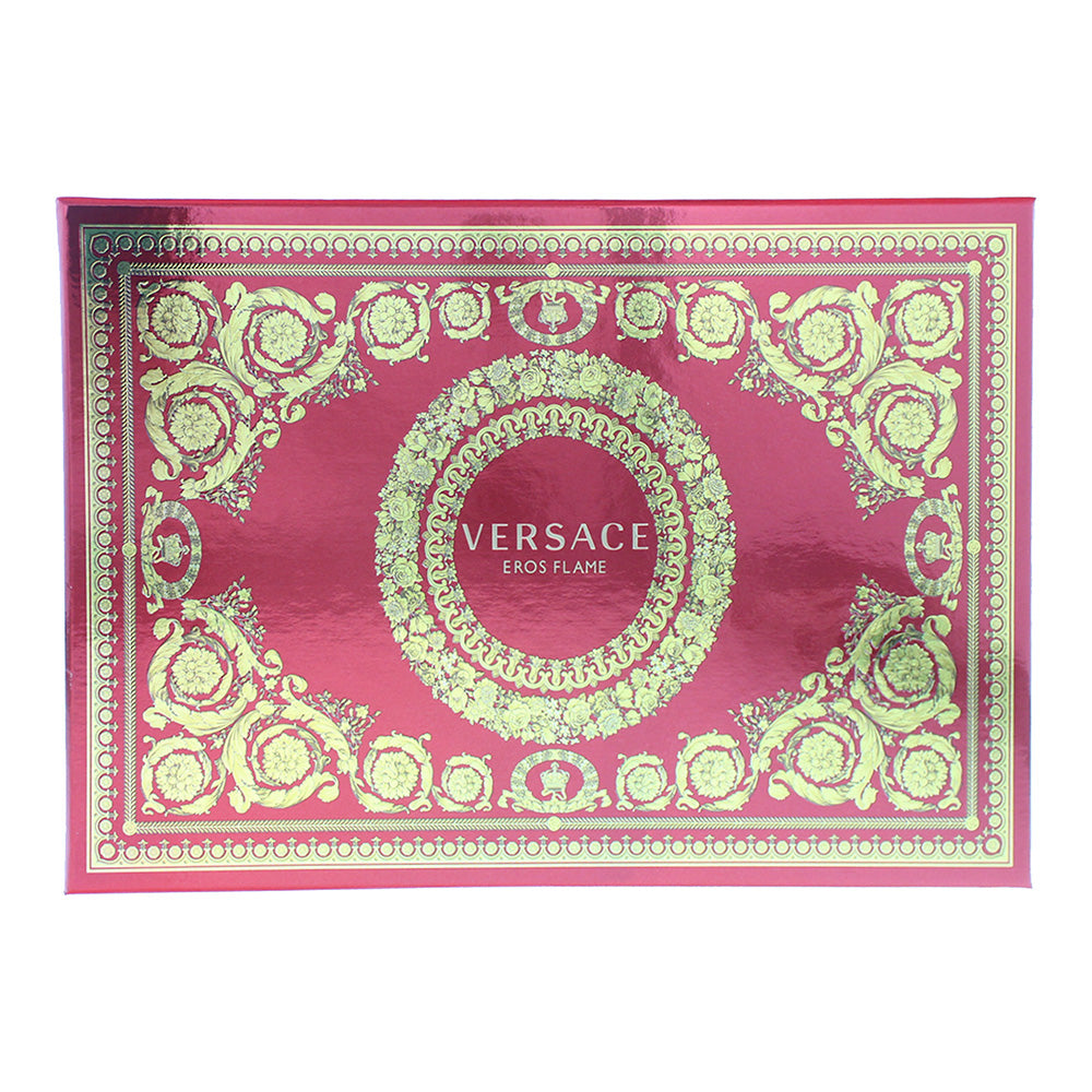 Versace Eros Flame 3 Pcs: Eau de Parfum 100ml + Eau de Parfum 10ml + Black Trous - Box