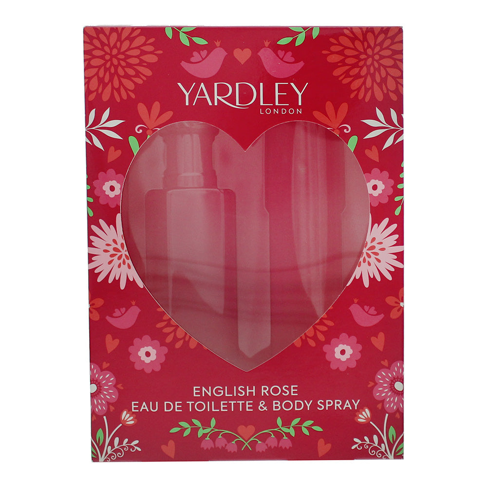 Yardley English Rose Eau de Toilette 2 Piece Gift Set: Eau de Toilette 50ml - De - Box