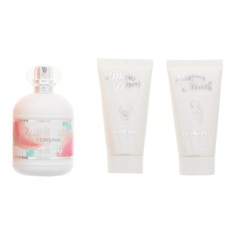 Cacharel Anaïs Anaïs 3 Piece Gift Set: Eau de Toilette 100ml - 2 x Body Lotion 5 - Product