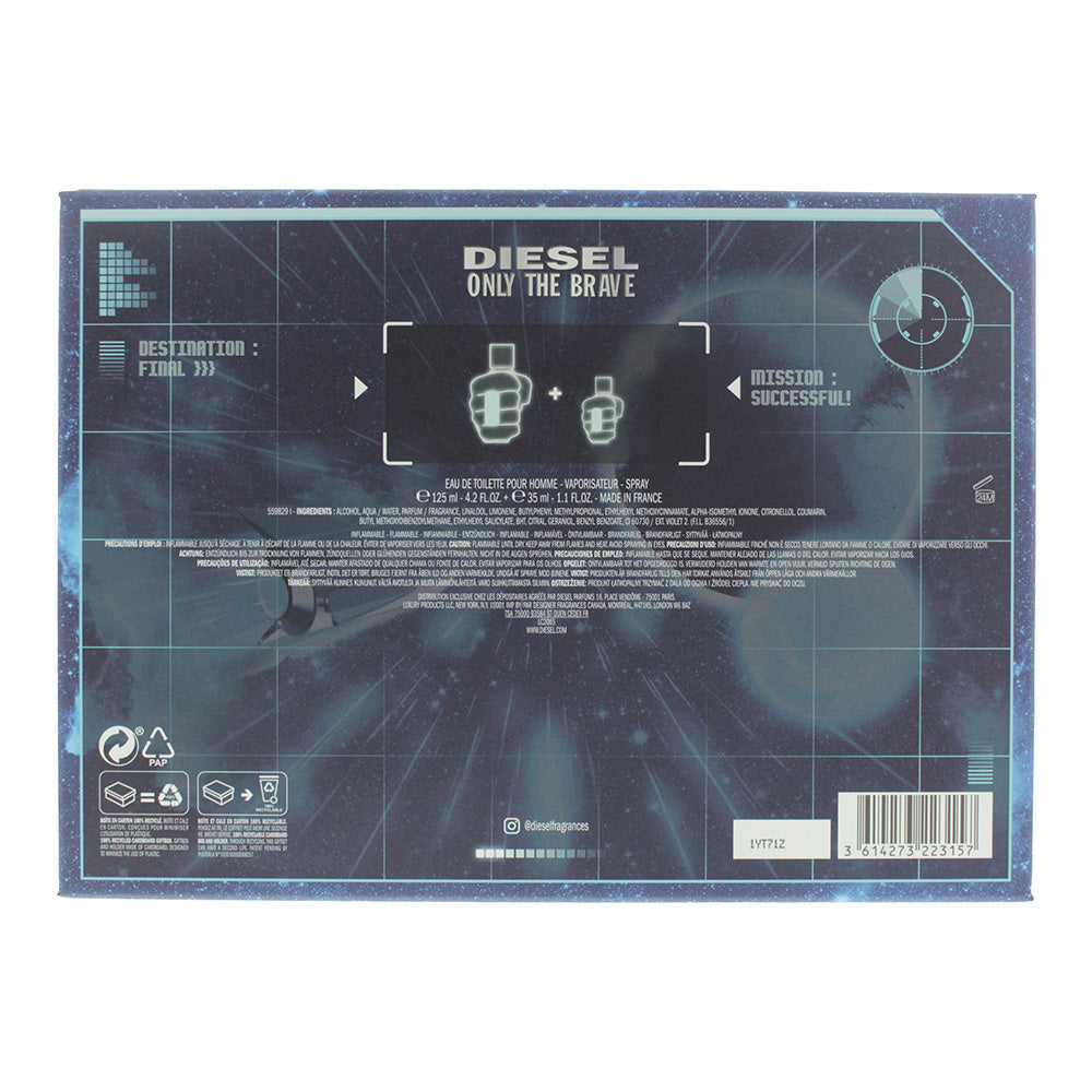 Diesel Only The Brave 2 Piece Gift Set: Eau De Toilette 125ml - Eau De Toilette 35ml