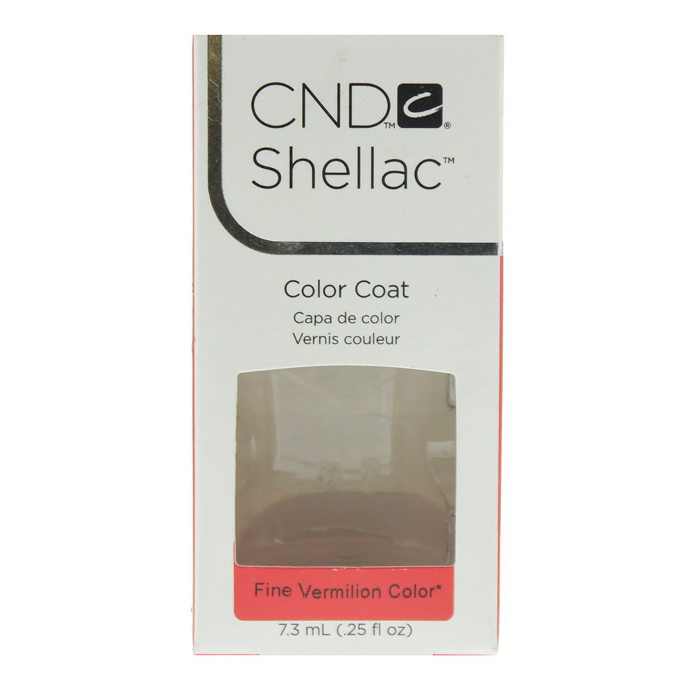 CND Shellac Fine Vermilion Nail Polish 7.3g - Box