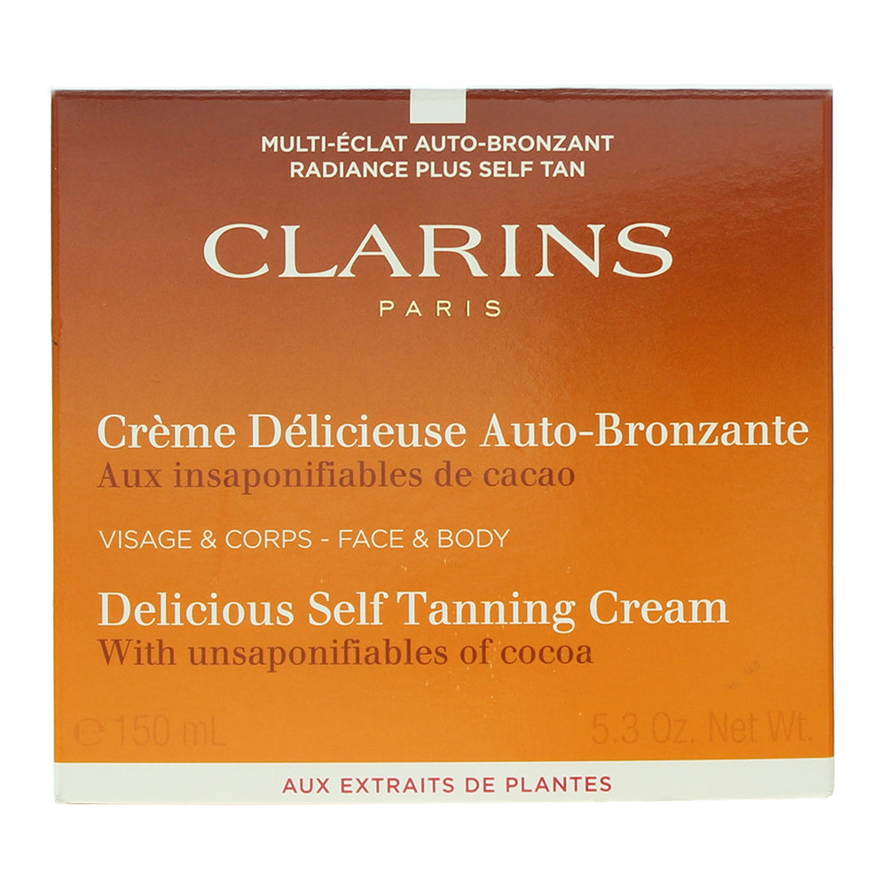 Clarins Delicious Self-Tanning Cream with Unsaponifiables of Cocoa 150ml - Box