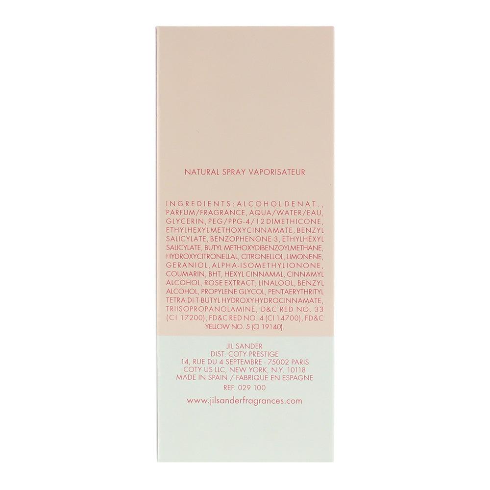 Jil Sander Softly Eau de Petales Eau de Toilette 80ml - Ingredients
