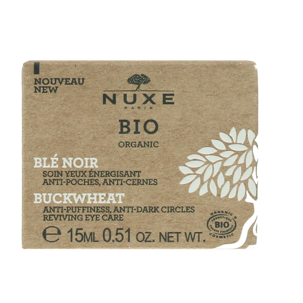 Nuxe Bio Organic Buckwheat Anti-Puffiness, Anti-Dark Circles Reviving Eye Cream  - Box
