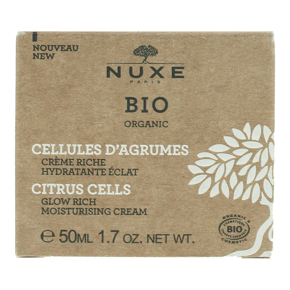 Nuxe Bio Organic Citrus Cells Moisturising Cream 50ml - Box
