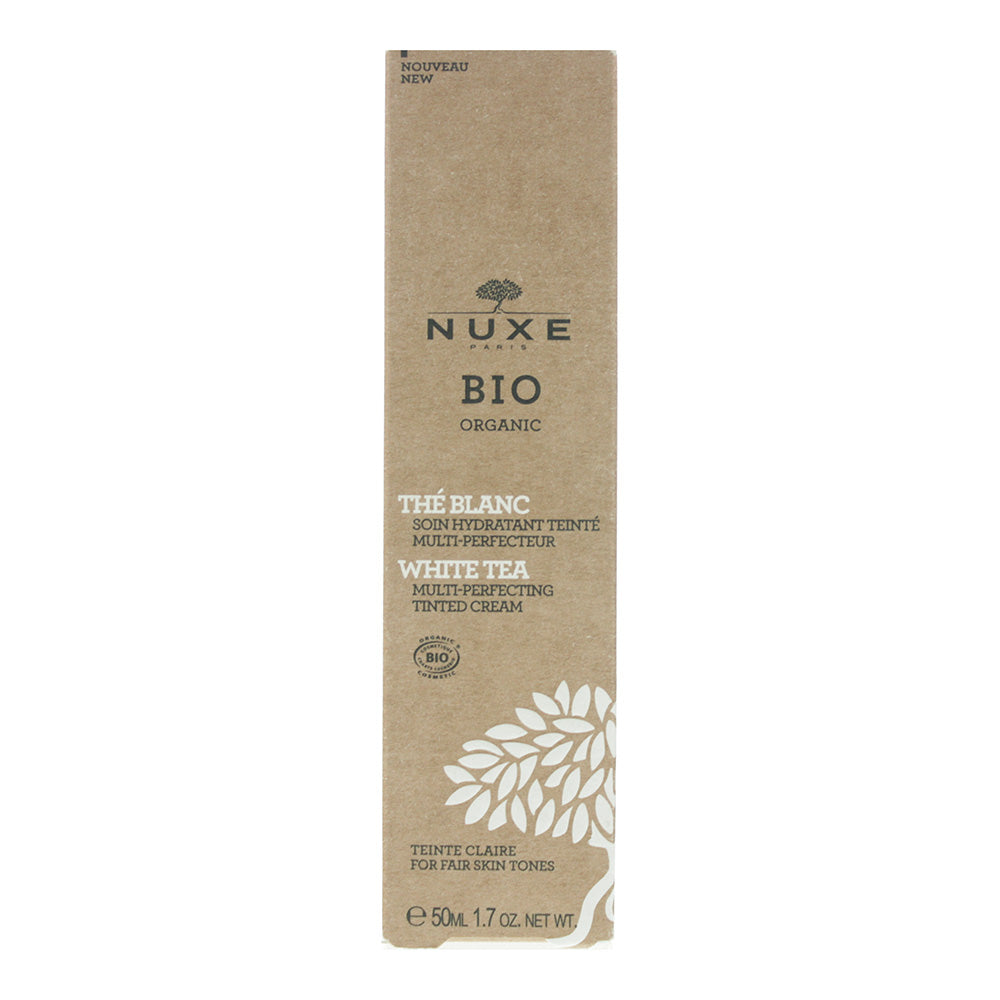 Nuxe Bio Organic White Tea Multi-Perfecting Fair Skin Tones Tinted Cream 50ml - Box