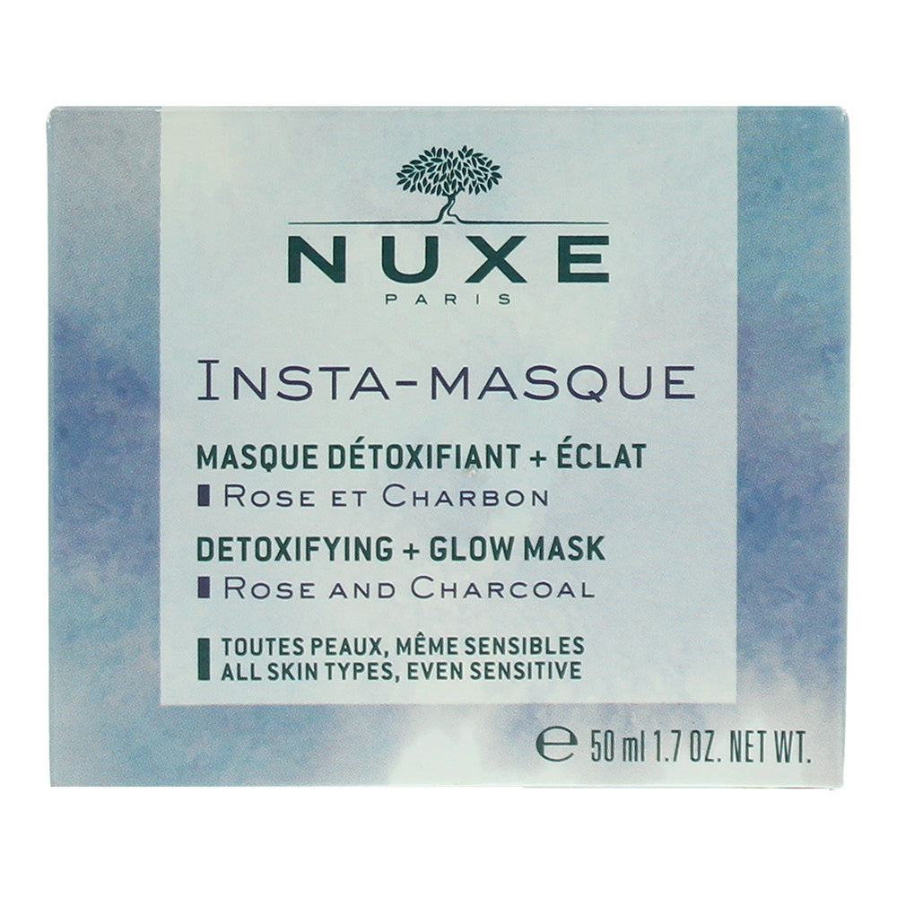Nuxe Insta-Masque Detoxifying + Glow Mask Rose And Charcoal 50ml - Box