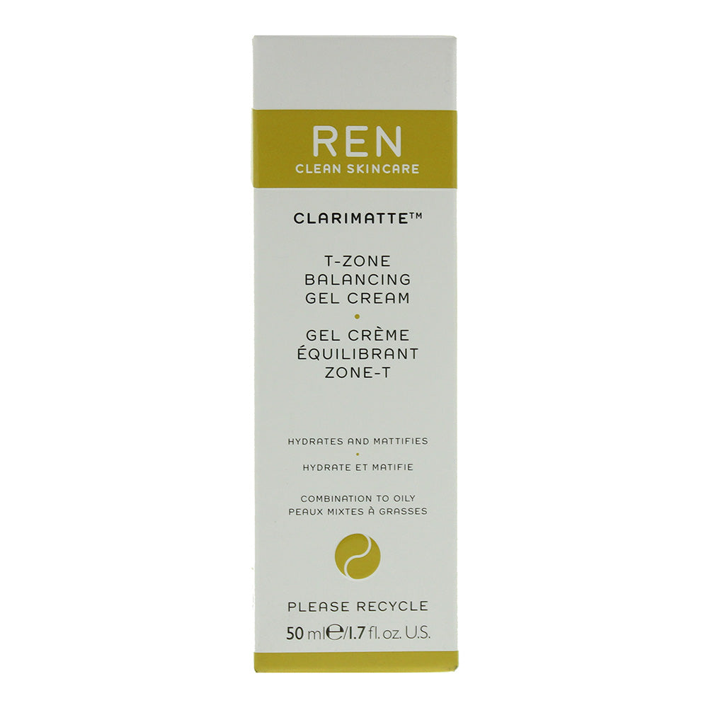 Ren Clarimatte T-zone Balancing Gel-Cream 50ml Combination To Oily - Box