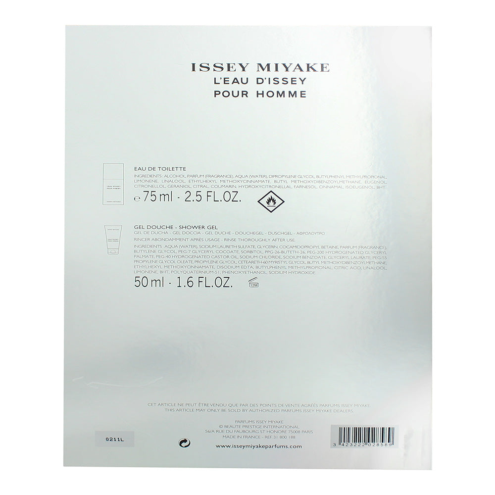 Issey Miyake L'eau D'issey Pour Homme Eau de Toilette 2 Piece Gift Set: Eau de T