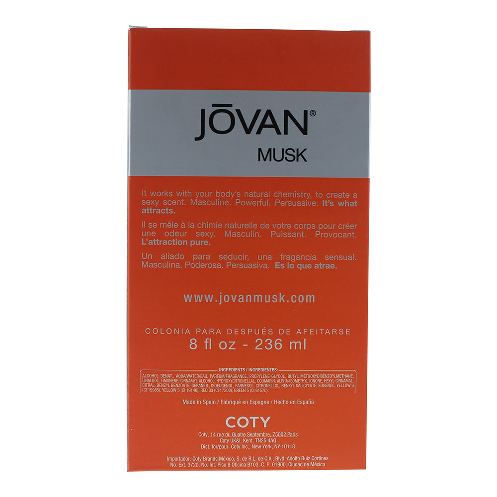 Jovan Musk Aftershave Cologne 236ml