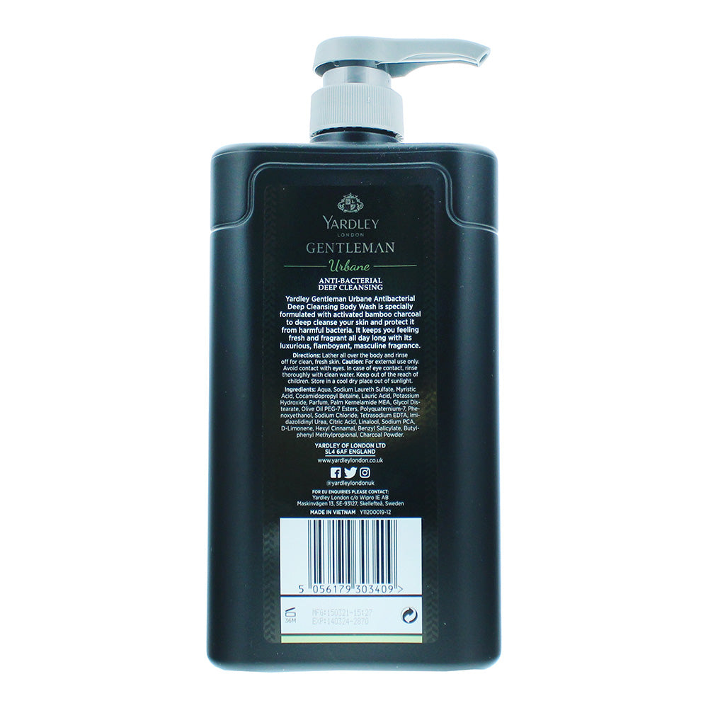 Yardley Gentleman Urbane Charcoal Anti-Bacterial Body Wash 650ml