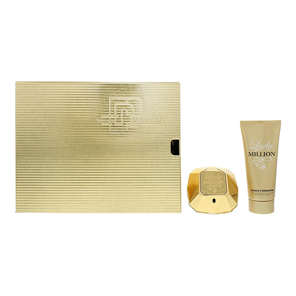 Paco Rabanne Lady Million Eau de Parfum 2 Piece Gift Set: Eau de Parfum 80ml - B