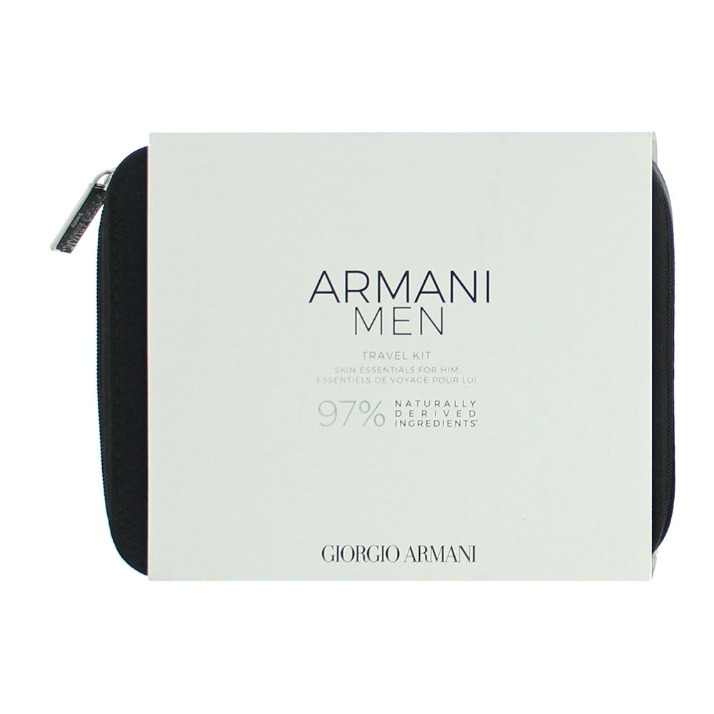 Giorgio Armani Men 4 Piece Gift Set: Face Wash 30ml - Toner 30ml - Face Moisturiser 30ml - Case - Product