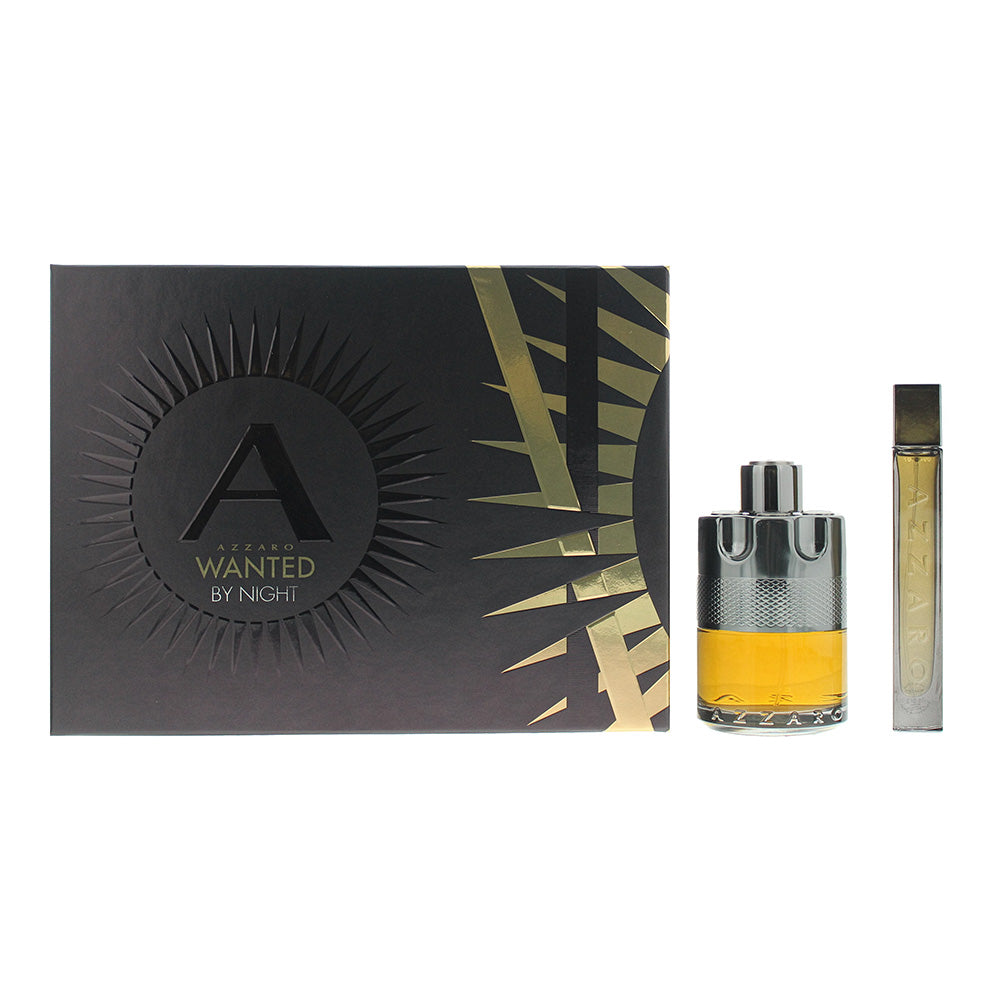 Azzaro Wanted By Night 2 Piece Gift Set: Eau de Parfum 100ml - Eau de Parfum 15m
