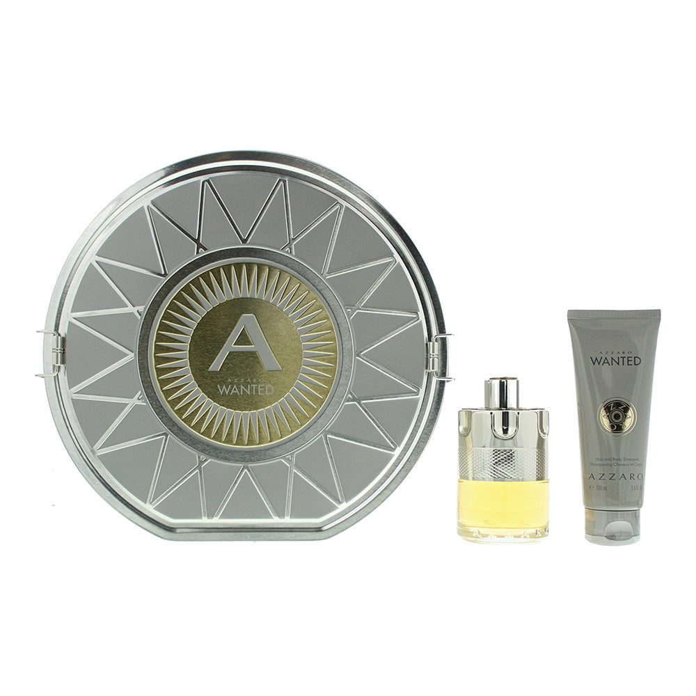 Azzaro Wanted 2 Piece Gift Set: Eau de Toilette 100ml - Hair & Body Shampoo 100m