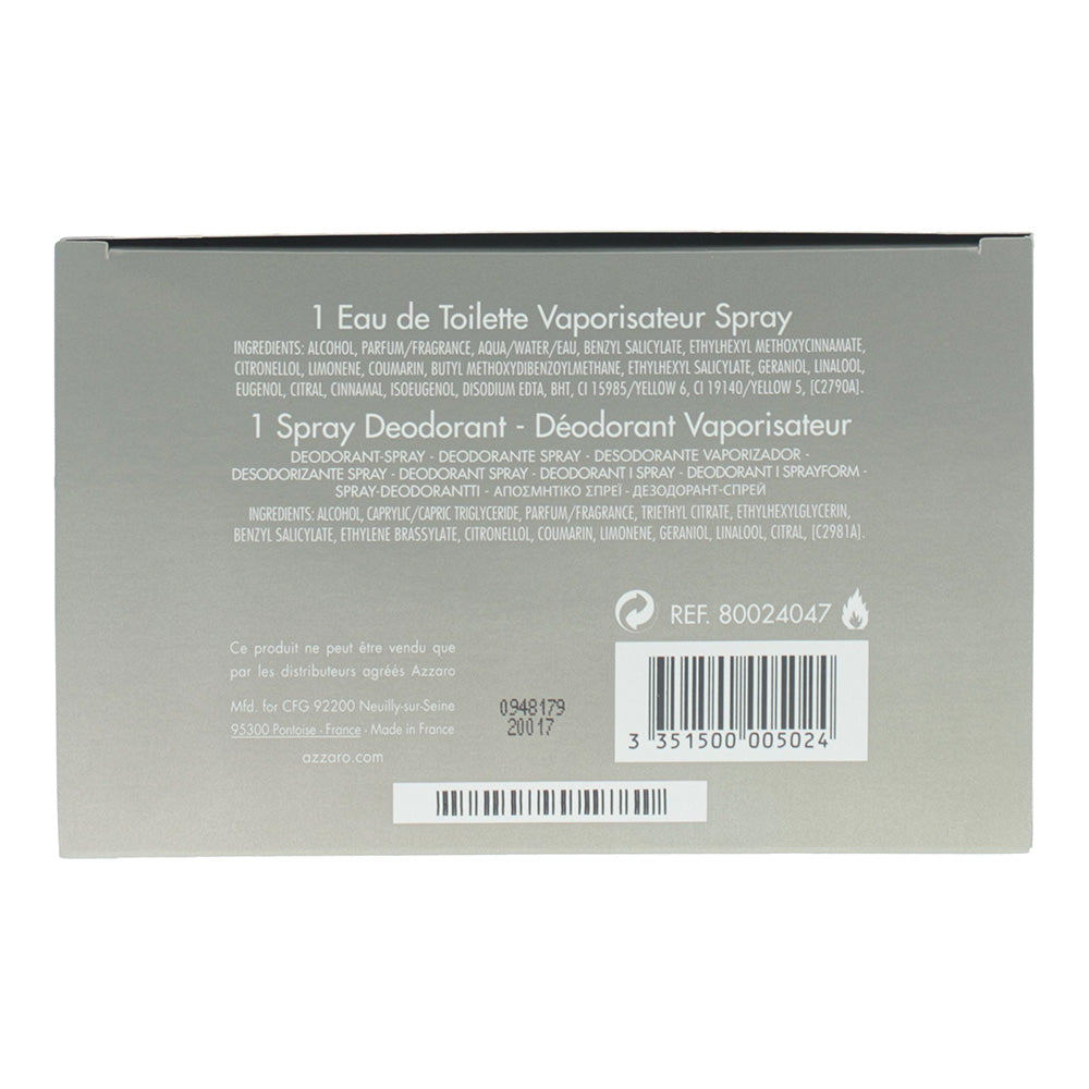 Azzaro Wanted 2 Piece Gift Set: Eau de Toilette 100ml - Deodorant Spray 150ml