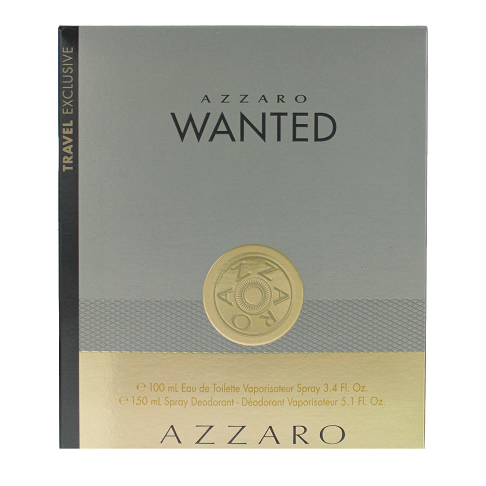 Azzaro Wanted 2 Piece Gift Set: Eau de Toilette 100ml - Deodorant Spray 150ml - Box