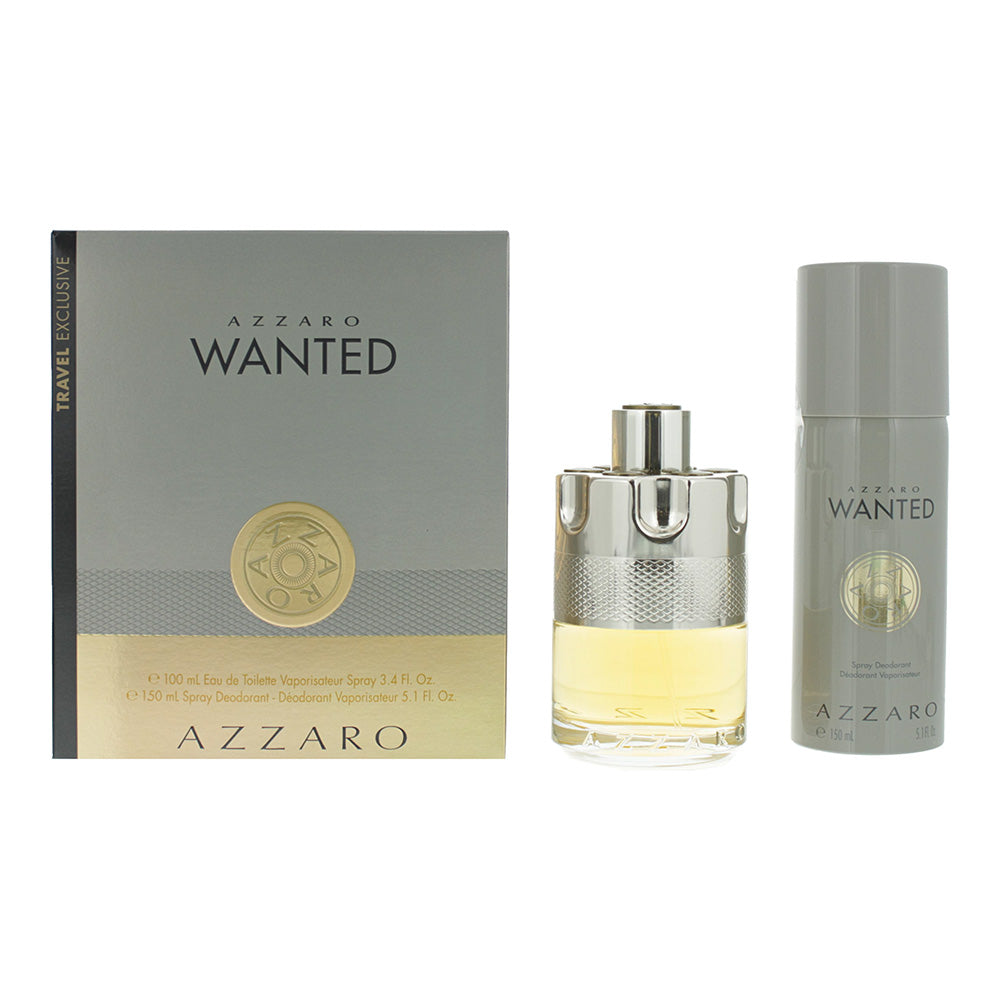 Azzaro Wanted 2 Piece Gift Set: Eau de Toilette 100ml - Deodorant Spray 150ml
