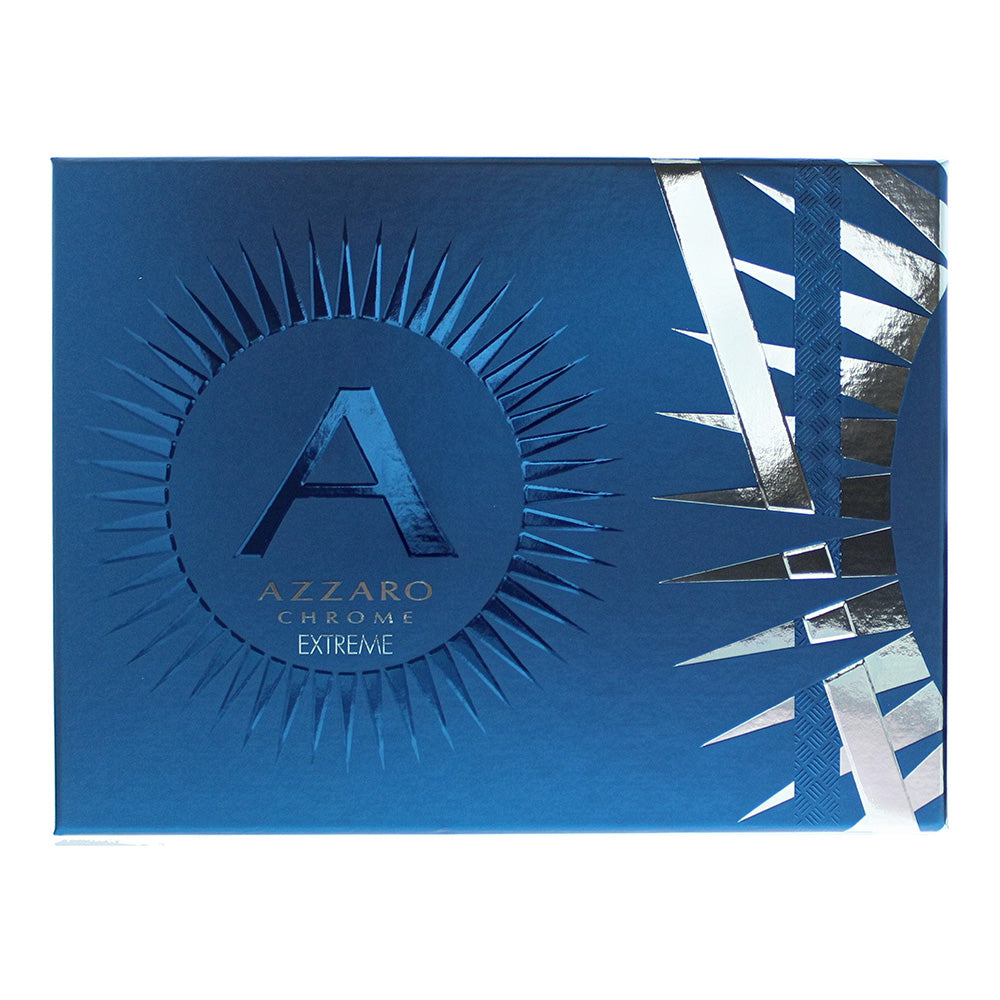 Azzaro Chrome Extreme 2 Piece Gift Set:  Eau de Parfum 100ml - Deodorant Stick 7 - Box