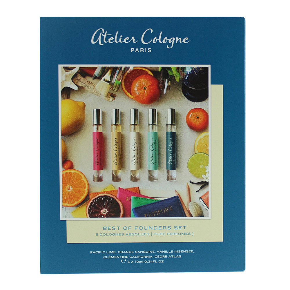 Atelier Cologne Best Of Founders Pure Perfume 5 x10ml - Pacific Lime-Orange Sanguine-Vanille Insensee-Clementine California-Cedre Atlas - Product
