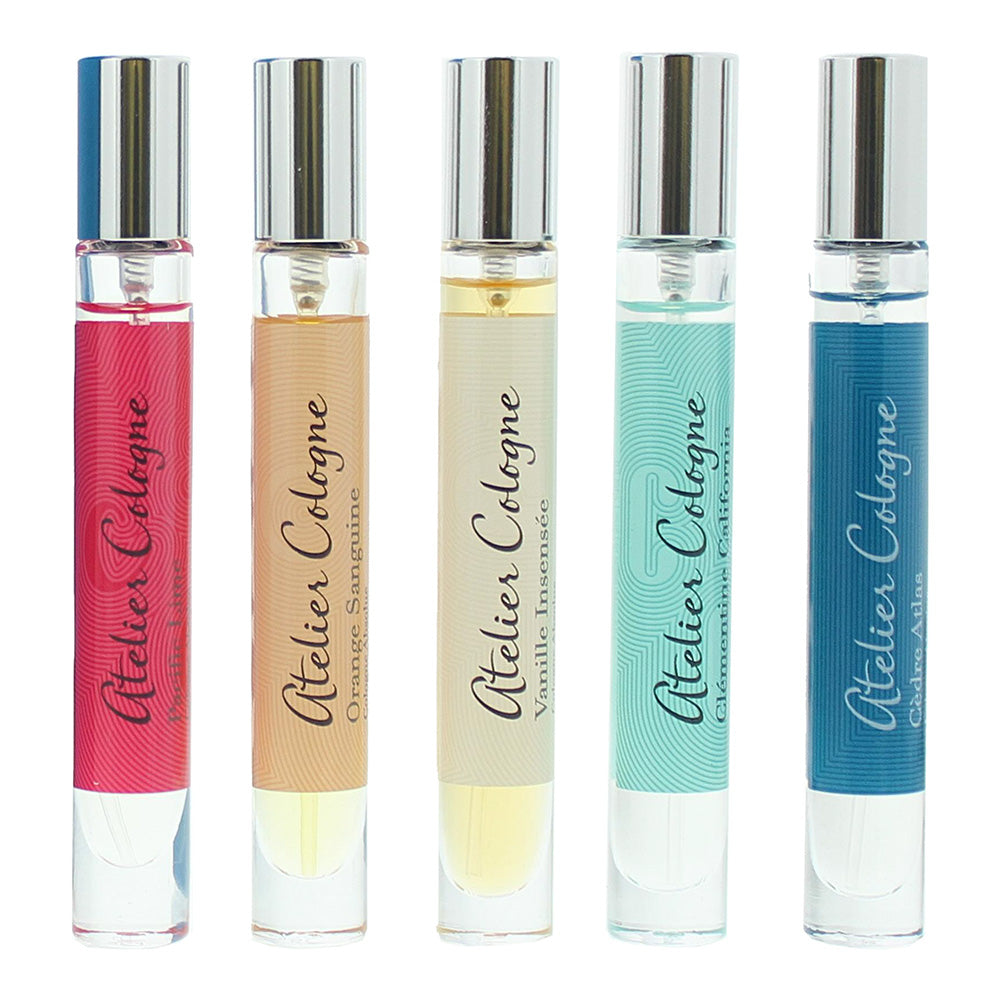 Atelier Cologne Best Of Founders Pure Perfume 5 x10ml - Pacific Lime-Orange Sanguine-Vanille Insensee-Clementine California-Cedre Atlas - Box