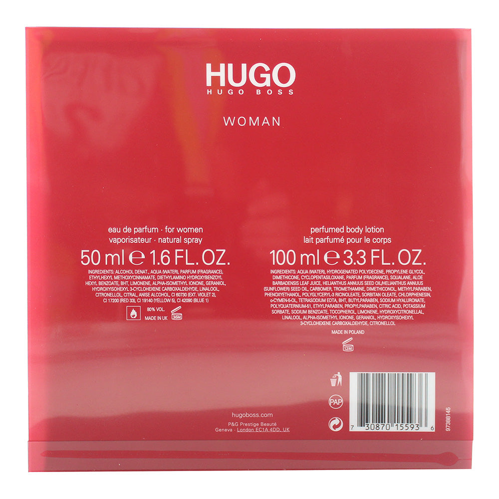 Hugo Boss Hugo Woman 2 Piece Gift Set: Eau de Parfum 50ml - Body Lotion 100ml
