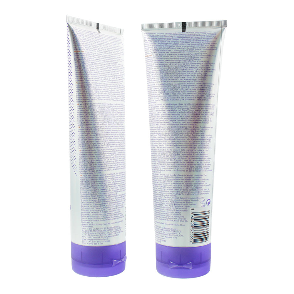 Fudge Professional Clean Blonde Damage Rewind Violet Toning Conditioner 250ml - Ingredients