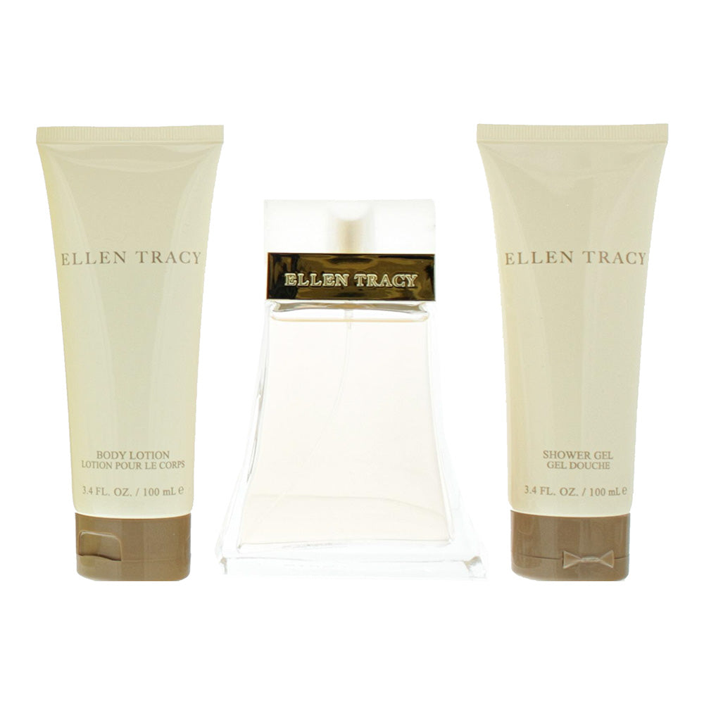 Ellen Tracy 3 Piece Gift Set: Eau de Parfum 100ml - Body Lotion 100ml - Shower Gel 100ml - Product