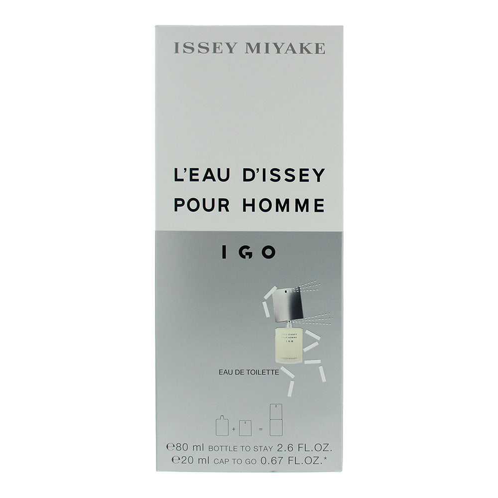 Issey Miyake L'eau D'issey Pour Homme IGO Eau de Toilette 80ml Bottle + 20ml Cap - Box