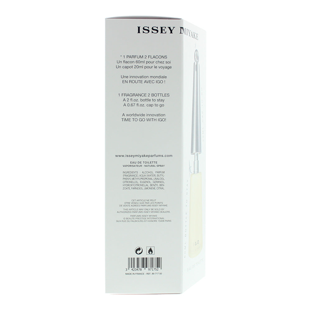 Issey Miyake L'eau D'issey IGO Eau De Toilette 60ml Bottle + 20ml Cap To Go