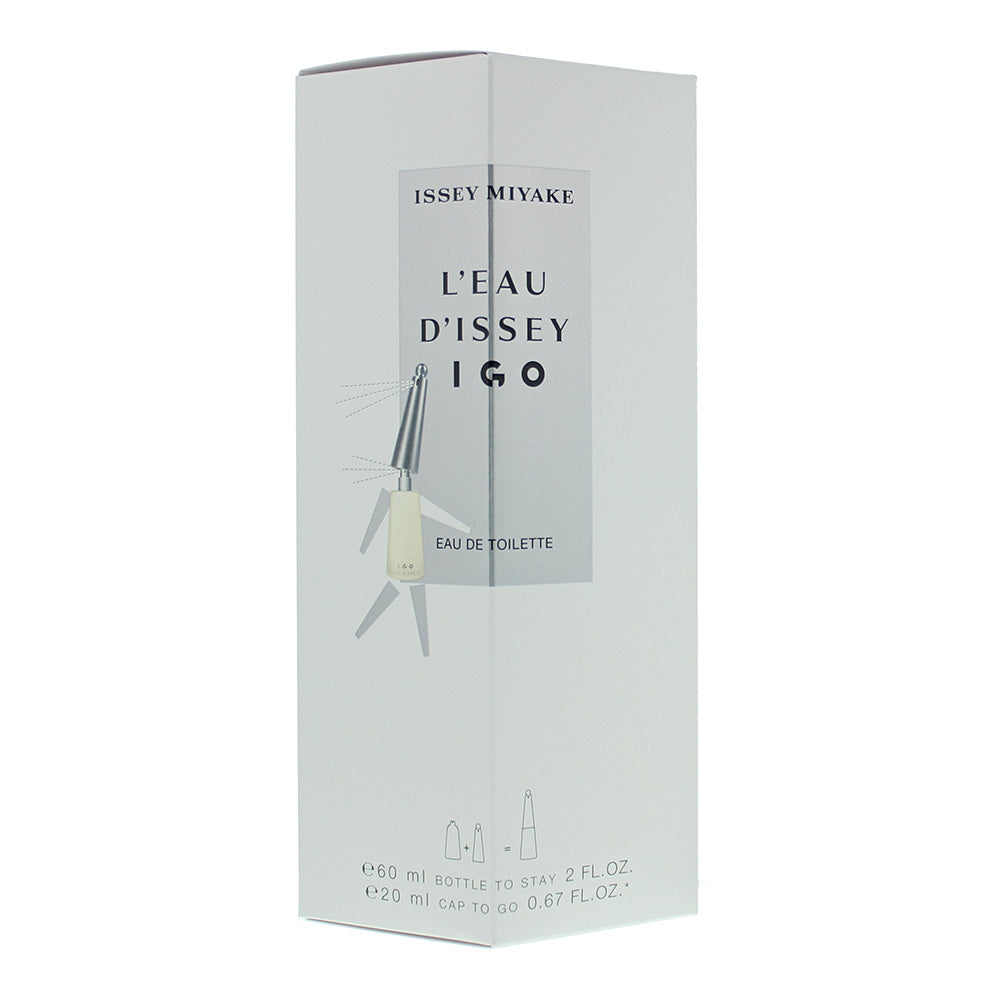 Issey Miyake L'eau D'issey IGO Eau de Toilette 60ml Bottle + 20ml Cap To Go - Box
