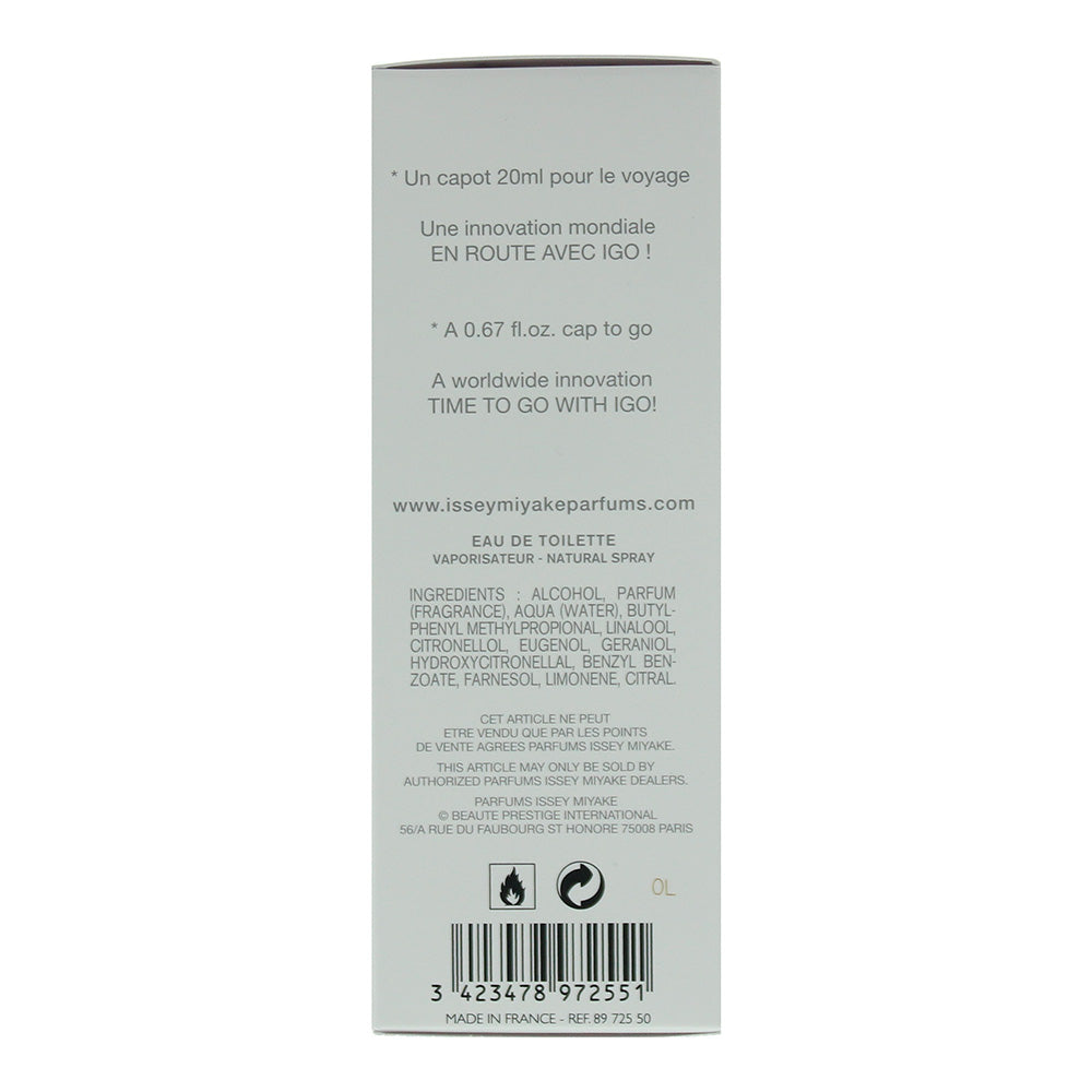Issey Miyake L'eau D'issey IGO Eau de Toilette 20ml Cap to Go - Ingredients