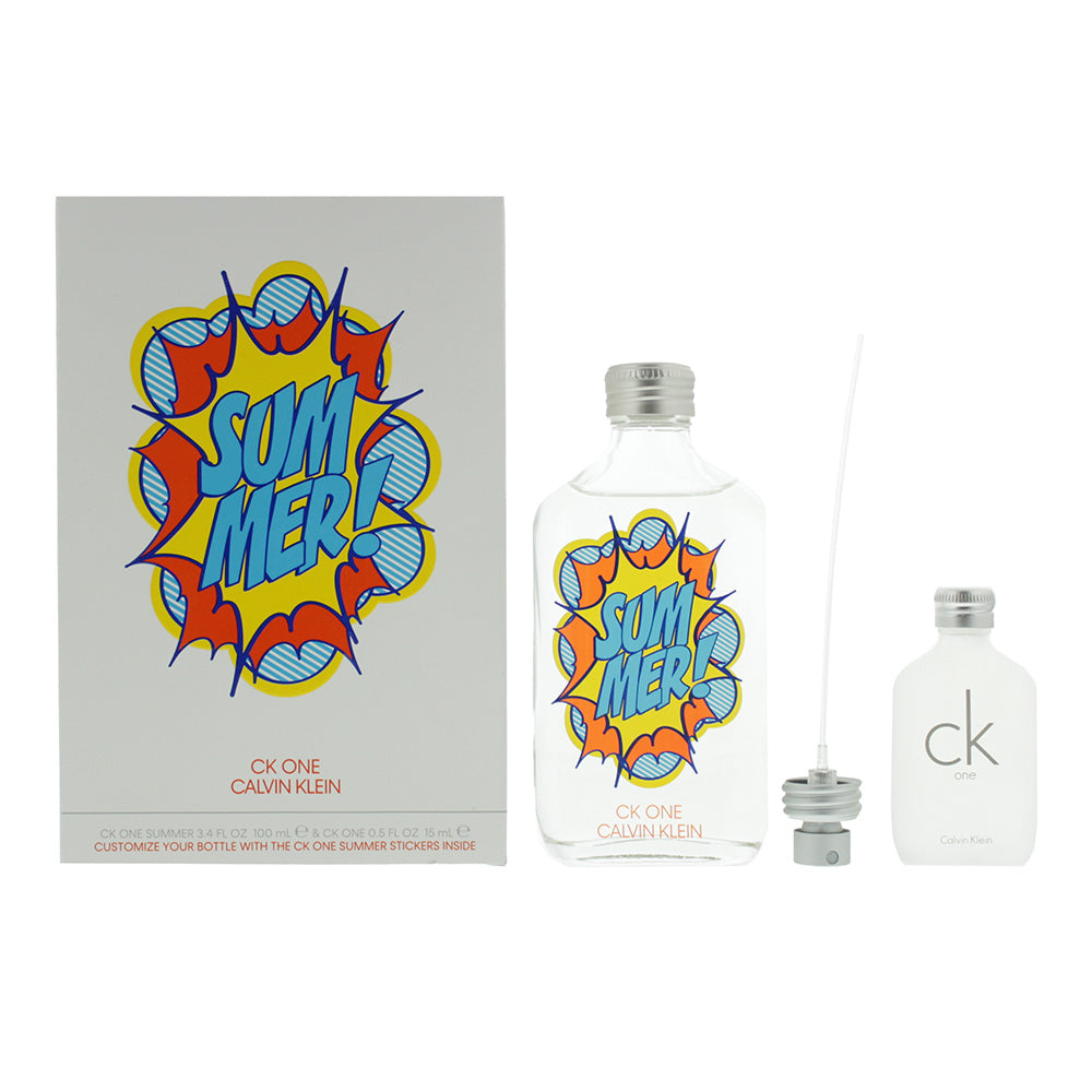 Calvin Klein 2 Piece Gift Set: CK One Summer Eau de Toilette 100ml - CK One Eau de Toilette 15ml
