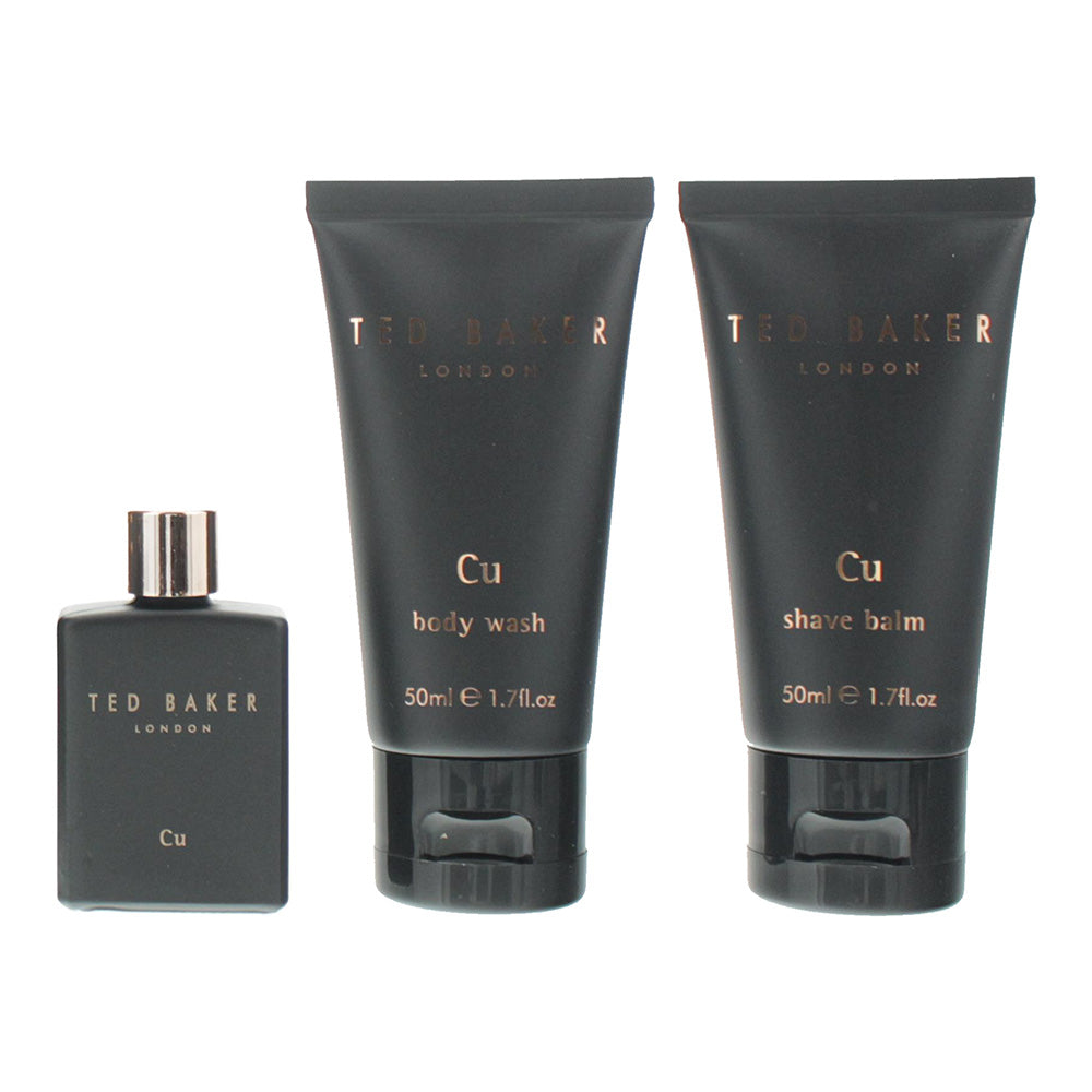 Ted Baker Cu 3 Piece Gift Set: Eau de Toilette 12.5ml - Body Wash 50ml - Aftersh - Product