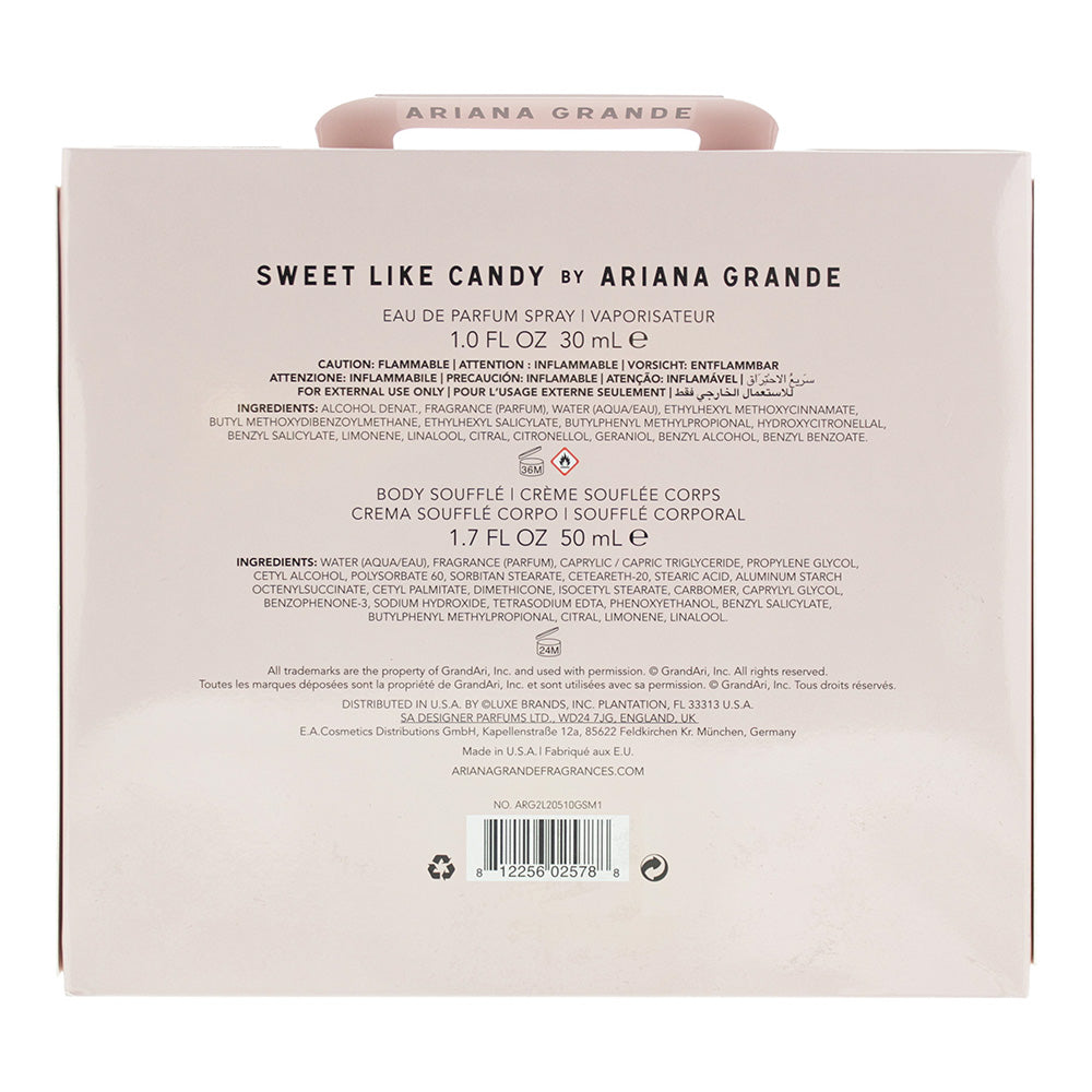 Ariana Grande Sweet Like Candy 2 Piece Gift Set: Eau de Parfum 30ml - Souffle 50