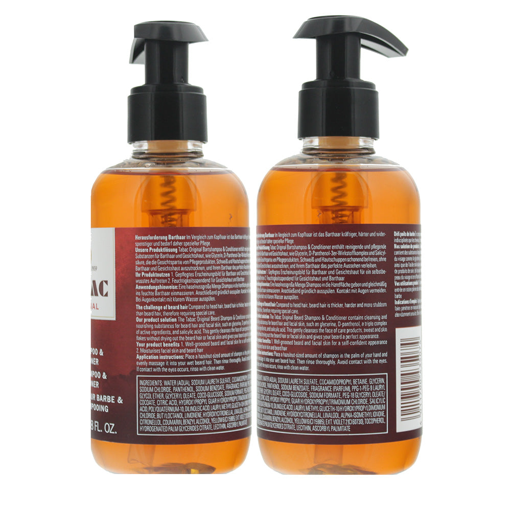 Tabac Original Beard Shampoo & Conditioner 200ml - Ingredients