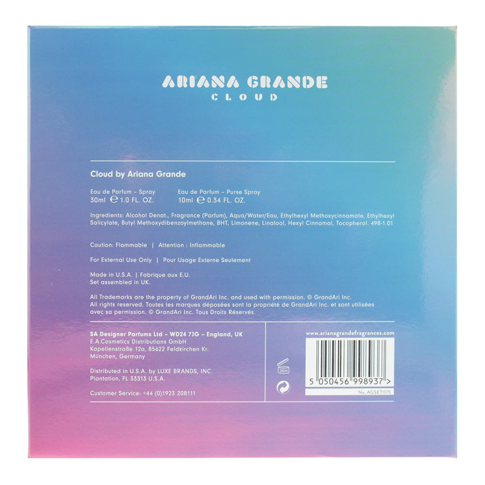 Ariana Grande Cloud 2 Pieces Gift Set: Eau de Parfum 30ml - Eau de Parfum 10ml