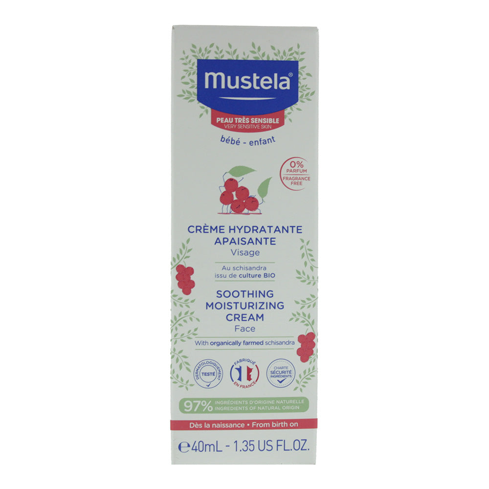 Mustela Soothing Moisturizing Cream Very Sensitive Skin Face Cream 40ml - Box