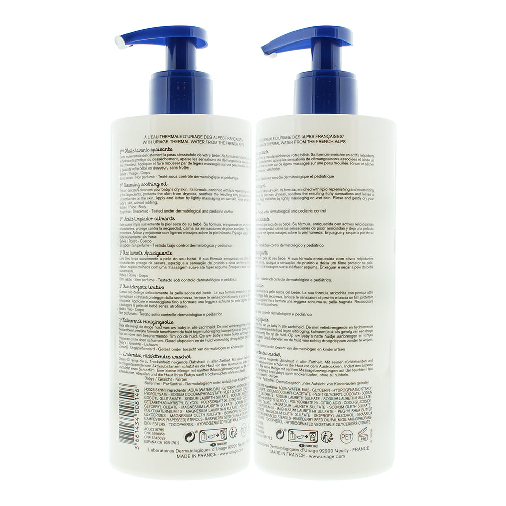 Uriage Bebe Shoothing Cleansing Oil 500ml