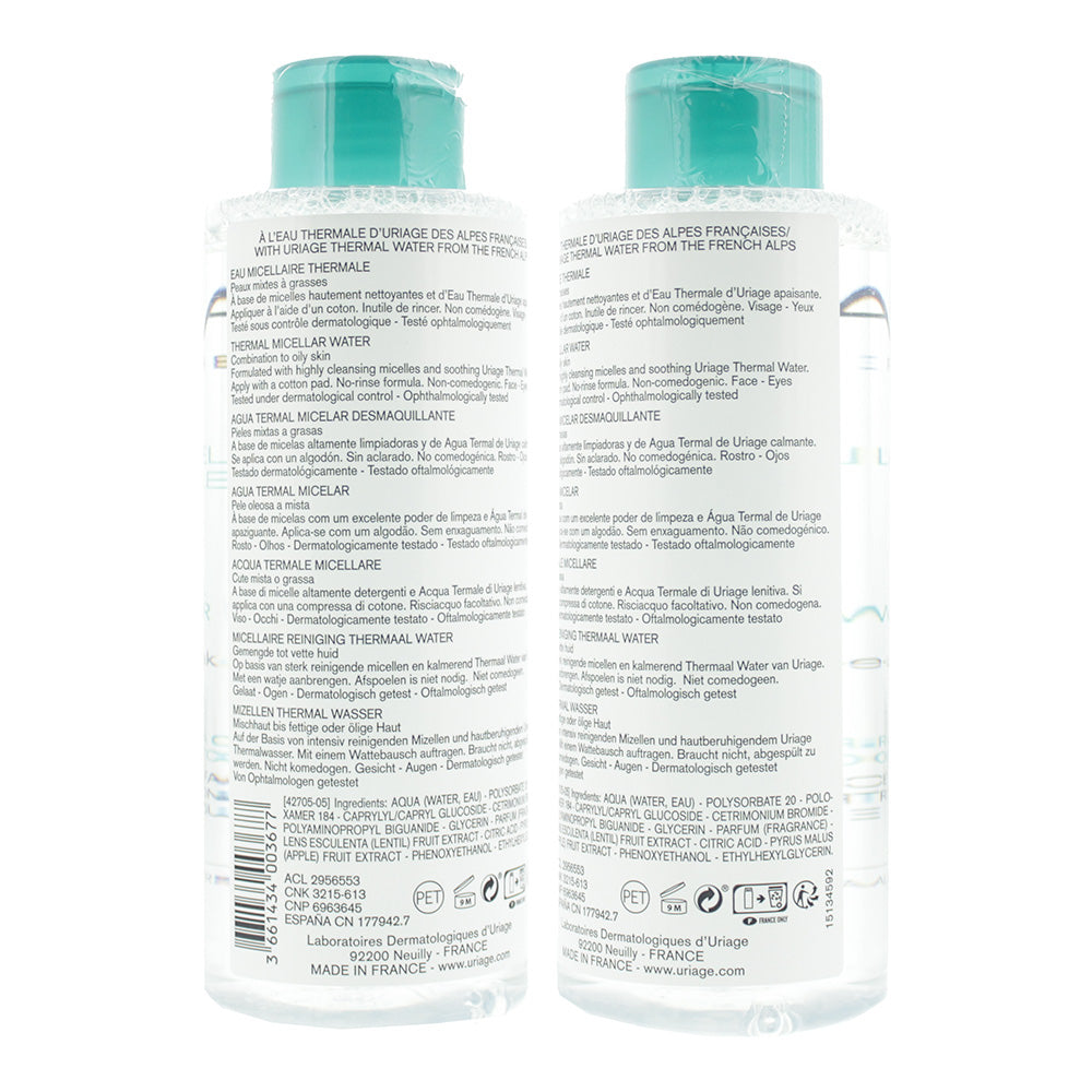 Uriage Eau Micellaire Thermale Combination To Oily Skins Micellar Water 500ml